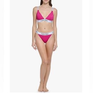 NWT Calvin Klein Bikini- pink, size large